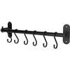 Jenngaoo Porta Pentole da 15,7 Pollici, Portautensili da Cucina in Metallo con 6 Ganci Ganci Portautensili a Parete con Viti per Padella/Pentola/Cucchiaio/Coperchio/Tazza/Padella
