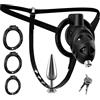 Ohi BoBi Sun Gabbia per pene giocattolo sessuale con plug anale per uomini, cintura di castità maschile con 3 anelli per pene e plug anale, Ohi BoBi Sun BDSM Cock Cage Extreme Erotic Sex