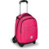 Invicta Trolley Scuola New Tech Solid, Rosa, 3 in 1, Zaino con Carrello Sganciabile, Multi tasche, Maxi Capienrte, Scuola, Viaggio e Tempo Libero, Ragazzi