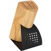 PARENCE.- Ceppo portacoltelli universale in legno con fondo antiscivolo - Supporto inclinato per 5 coltelli - Design moderno ed elegante