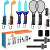 LONGYI Switch 2 Set di Accessori Sportivi per Switch 2, 12 in 1 Pacchetto di Accessori Sportivi per JoyCon, Accessori per Giochi Sportivi per Famiglie con Mazze da Golf, Racchette da Tennis
