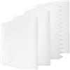 Aiyorse Kit di 4 spatole adesive dentellate per colla e spalmatore per colla adesiva in plastica, 1,3 cm/2,5 cm, riutilizzabili, per l'applicazione di colla in resina epossidica (bianco)