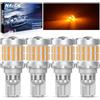 NATGIC 4 PZ 921 W16W LED Lampadina Ambra, 912 T15 LED Luce Inversa con Lente Canbus Errore Libero 3500K 4000ML 33PCS Chip per Auto Lampadine di Backup, Luci di Marcia Diurne, Luci di Inversione