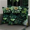 PETTI Artigiani Italiani - Coppia di Federe Cuscino 30x30 cm in Microfibra, Cuscini Arredo Camera da Letto, Divano, Salotto, Set 2 Fodere Copricuscino, Federa Floreale 05 22, 100% Made in Italy