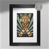 Hygge Creations Poster da parete con birra fredda - Poster con stampa su barra bianca senza supporto A4