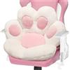 ELFJOY Cuscino comodo per sedia in peluche, a forma di zampa di gatto, cuscino per seduta per divano pigro, cuscino da pavimento, cuscino per seduta regalo per bambina (bianco) 8070 cm