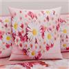 PETTI Artigiani Italiani - Coppia di Federe Cuscino 80x80 cm in Microfibra, Cuscini Arredo Camera da Letto, Divano, Salotto, Set 2 Fodere Copricuscino, Federa Floreale Rosa, 100% Made in Italy