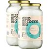 CocoNativo Olio di Cocco Biologico Extra Vergine CocoNativo -2x1000ml (2L)- Crudo e Spremuto a Freddo; Organico e Puro; Non Processato, (Bio Nativo),Ideale per Capelli, per il Corpo e ad Uso Alimentare
