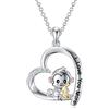LONAGO Collana di Scimmia 925 Sterline D'argento Ti Amo Di Più Carino La Scimmia Tiene la Banana Pendente Collana Gioielli per le Donne