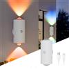Gaogodot Applique da Parete Interno, Lampada da Parete con Sensore di Movimento, Luci LED Camera Plafoniere da Muro Ricaricabile 3000K, Illuminazione per Camera da Letto Soggiorno Corridoio Scale, Bianco