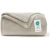 WAVVE Coperta Plaid Divano Pile di Flanella 260gsm - 130x150 cm, Beige - Coperta Letto Singolo 150x130, Copridivano Caldo e Morbido