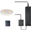 lichtvoll Striscia LED COB da 24 V, 5 m, 480 LED/m, senza sfarfallio, ultra luminosa, temperatura colore 2700 K - 6500 K, dimmerabile, con interruttore touch 2,4 G controller e alimentatore da 60 W