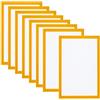 PATIKIL Cornice Magnetica per Foto A4, Confezione da 8 Cornici Magnetiche Autoadesive per Esposizione di Foto, Opere d'Arte, Giallo