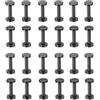 PATIKIL 25 Set di Viti Chicago, 20mm Viti a Slitta per Raccordi a Compressione L Bulloni Rivetti in Ottone Raccordi a Compressione per Cinture Pelle Album Ritagli Fotografici, Nero