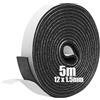SDLDEER Nastro di Tenuta in Gomma Espansa Autoadesivo Nastro di Tenuta in Gomma Espansa per Finestre Guarnizioni per Porte Sigillo Anti-Collisione Insonorizzazione (12mm(L) x1.5mm(S) x5m(P))