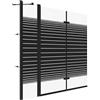 YAKE Pannello doccia per vasca da bagno, 150 x 140 cm, 3 pezzi, parete pieghevole per vasca da bagno, divisorio doccia in vetro di sicurezza ESG da 5 mm, con rivestimento NANO