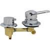oomvarmer Miscelatore doccia incasso con deviatore per cabina doccia valvola 2 3 4 5 vie deviatrice in ottone cromato a parete per bagno rubinetto monocomando da muro cartuccia acqua manuale per wc (2 vie 10cm)