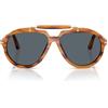 Persol Occhiali da sole unisex Po0202s, A righe Marrone/Blu, 57 mm