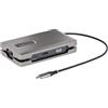 StarTech.com Adattatore Multiporta USB-C - Docking Station USB Type-C con Uscita Video HDMI 2.0 4K/VGA/DP Alt Mode USB-C - Mini Dock USB con MST per Doppio Monitor, PD 100W Pass-Through (DKM31C3HVCPD)