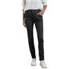 Street One A377897 Pantaloni Rivestiti in vestibilità Aderente, Nero, 34W x 30L Donna