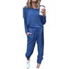 JokeLomple Tuta Donna Completa Set - Completa Sportiva Completo Sportivo Donna 2 Pezzi Tute Casa Cotone Completo Palestra Felpa Vita Alta Completo Moda Sport Pantaloni Jogging, Tempo Libero
