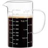 PARACITY Misurino in vetro da 500 ml con tre scale, apertura a V e manico - Measuring Cup per cucina o ristorante