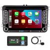 YELDHIZA Autoradio per Golf 5 6 Passat Jetta Caddy Polo cc Tiguan EOS Touran T5 Scirocco Wireless Carplay & Android Auto, con display IPS da 7 inch Bluetooth/FM/AM/USB/EQ/Touch