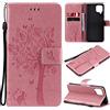 Fatcatparadise Cover per Samsung Galaxy A22 4G, Custodia Samsung A22 4G, Custodia Portafoglio a Libro in Pelle Flip Cover e TPU Silicone con Funzione Supporto Chiusura Magnetica (Rosa)