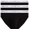 Tommy Hilfiger 3P Brief DTM Um0Um03471, Breve, Uomo, Giallo (Black/Black/Black White WB), S