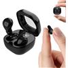 Syzplnwy Cuffie e auricolari wireless Bluetooth per dormire lateralmente, con cancellazione del rumore, invisibili, ultra piccoli, adatti per orecchie piccole, colore nero