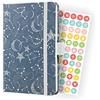 SIGEL J4348 Jolie Agenda settimanale 2024, Cosmic Fantasy Blue, 9,5 x 15 cm, copertina rigida, 174 pagine, blu, bianco