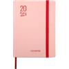 MITAMA Agenda ROSSO ROSA - Planner Giornaliero - 12 mesi 2024-366 pagine + 66 contenuti extra - Tasca Interna + Matita Coordinata - 15 x 21 cm