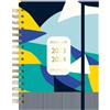 Draeger Paris - Agenda settimanale 2023-2024, 13 x 18 cm, da settembre 2023 ad agosto 2024, blu e giallo