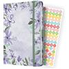 SIGEL J4337 Jolie Agenda settimanale 2024, Loose Florals Lilac, 13,5 x 20,3 cm, copertina rigida, 174 pagine, viola, verde