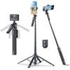 Hesheng Treppiede per telefono, treppiede da 180,3 cm per iPhone, rotazione a 360° con telecomando wireless, supporto portatile in alluminio per cellulare, Vlog/Live Stream/registrazione video