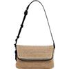 Desigual Logo Raffia Shoulder Bag Natural