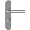 Vachette Linox 493 - Set di maniglie per porta su piastra piccola, cavalletto angolato, condanna per porta del bagno e WC, interasse 195 mm, facile da installare - Garanzia 2 anni - in acciaio inox