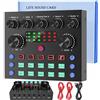 Sicomne Console DJ Mixer Audio Karaoke con Microfono Scheda Audio Con Voce, Sicomne Interfaccia Mixer Audio PC Professionale Consolle da DJ Bluetooth USB Streaming Karaoke Pacchetto Attrezzatura Podcast