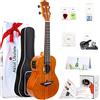 Aklot Elettrico Tenore Ukulele Professionale 26 Pollici Solido Mogano Tenor Uke Sintonizzatore incorporato con EQ Starter Kit