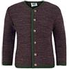 Isar-Trachten Cardigan per bambini Burschenstrick Tracht - Giacca tradizionale bavarese, colore marrone, con bordo verde, taglia 104, marrone