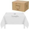 Generico Tovaglie monouso TNT 100x100 cm resistenti tipo stoffa confezioni da 25 o 100 pezzi avorio beige bianco bordeaux nero grigio marrone tovaglie festa ristorante pizzeria copritavolo (25, Bianco)