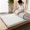 LDLCYCN White/5cm,110x190cm, Materasso Futon in Lattice Materasso Tradizionale con Fascia Elastica Materasso Trapuntato Tampone Copertura 5Cm/9Cm di Spessore Camping Materasso Pad per Dormitorio