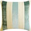 The HomeCentric Decorativo Blu Fodera per cuscino Set di 2, 40x40 cm Velluto Cuscino A righe e lino, Fodera per cuscino, Patchwork Cuscino, Moderno Fodera per cuscino - Velvet Band Ice