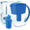 Wessper Aquapro, brocca per Filtro dell'Acqua, Filtro dell'Acqua Potabile, con 1 Cartuccia filtrante alcalina, Senza BPA, elettrica. Timer - Blu