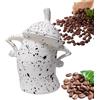 Monozoz Contenitore con atteggiamento, Teiera con atteggiamento, Contenitori di stoccaggio Sassy, Divertenti Ornamenti da Tavolo in Ceramica, Barattolo per Alimenti con Coperchio ermetico per Cucina,