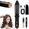 nnOuOnn Spazzola calda senza fili per capelli corti, spazzole rotonde riscaldate e ferro arricciacapelli termico per donne, mini piastra USB portatile per capelli ricci, capelli lisci da viaggio, per
