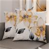 PETTI Artigiani Italiani - Coppia di Federe Cuscino 35x35 cm in Microfibra, Cuscini Arredo Camera da Letto, Divano, Salotto, Set 2 Fodere Copricuscino, Federa Floreale 37, 100% Made in Italy