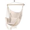 Gardlov Poltrona sospesa per esterni, 97 x 130 cm, beige fino a 120 kg, per interni ed esterni, ideale per casa, giardino o balcone 23670