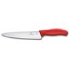 Victorinox Swiss Classic, Coltello professionale per affettare, Lama extra-affilata, Bordo dritto, 19 cm, Manico in plastica, Acciaio inossidabile, Rosso