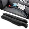 POKSRI 2Ps Riempitivo Fessure sedili Auto Pelle Sintetica PU, riempimento del Divario del Sedile,para-Fessure sedili Auto(Nero)
